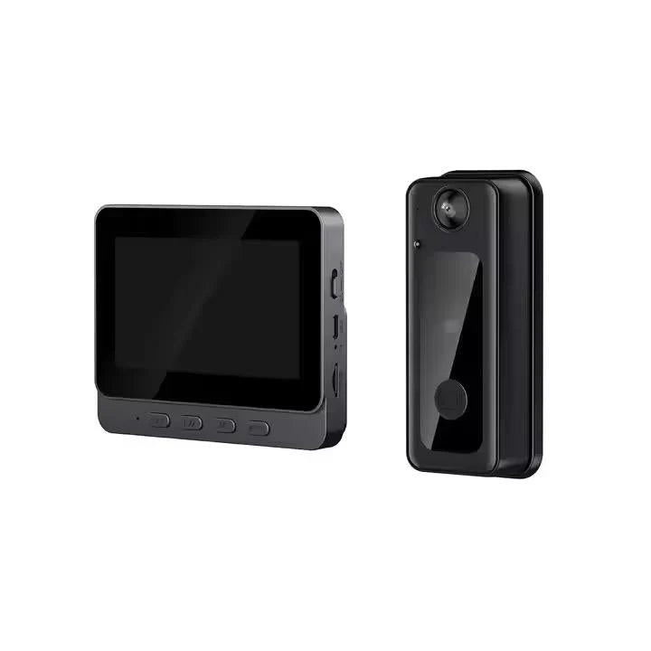 Sonerie video inteligenta Wireless, Ecran IPS 4.3 inch, Night Vision, Senzor IR, Interfon Video HD, 8MP, comunicare bidirectionala, unghi de vizualizare 170°, baterii incorporate