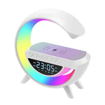Boxa Bluetooth Multifunctionala 3 in 1, Lampa LED RGB, Boxa Bluetooth, Incarcator Telefon Wireless, Lumina RGB, Alb