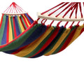 Hamac din Bumbac, 190x150 CM, Dublu, 150KG rezistenta, Distantiere Lemn, Rucsac Transport