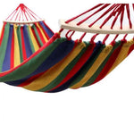 Hamac din Bumbac, 190x150 CM, Dublu, 150KG rezistenta, Distantiere Lemn, Rucsac Transport