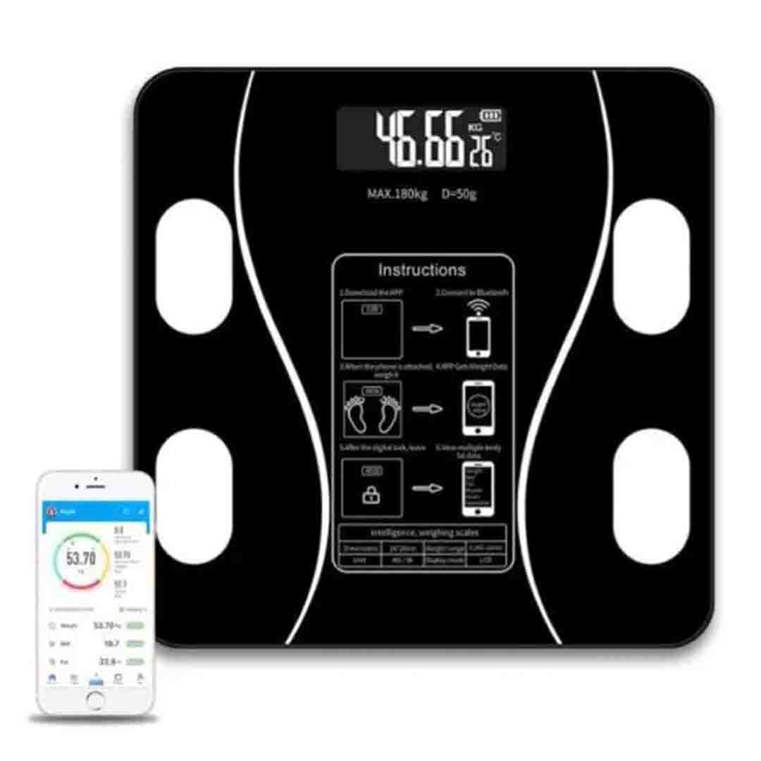 Cantar Corporal de Baie, Ecran Digital Iulminat, Conexiune BlueTooth, 180kg