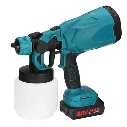 Pistol de Vopsit, 2 Acumulatori de 48V, Rezervor 800mL, 650mL/min
