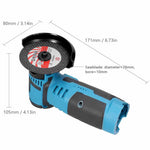 Mini Polizor Unghiular Flex Electric cu 2 Acumulatori, 4 Discuri Incluse, 12V, Disc 76MM