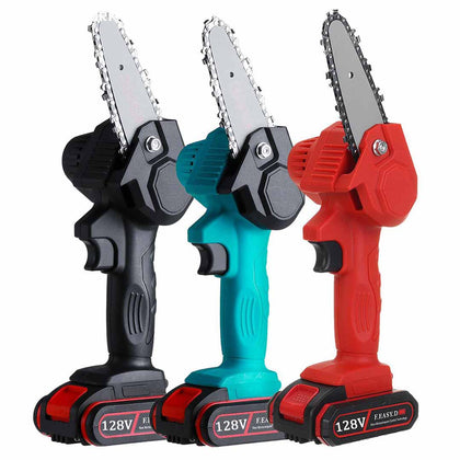 Mini Fierastrau cu 2 Acumulatori, 36 V, 4 inch -10cm, 1080W, 1 Lant + 1 Lama CADOU