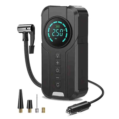 Compresor Auto Portabil, Pompa Inteligenta, 12V, Lanterna