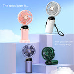 Mini ventilator silentios cu afisaj LED
