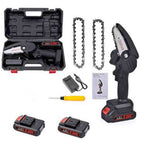 Mini Fierastrau cu 2 Acumulatori, 24V, Lama 6 inch - 15CM, Trusa Plastic Depozitare + 1 Lant CADOU