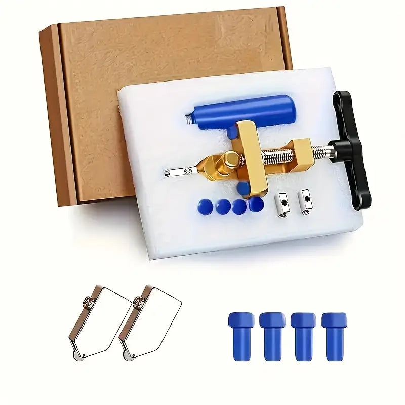 Kit profesional de tăiere a sticlei 2-în-1, aliaj de aluminiu durabil, operare manuală