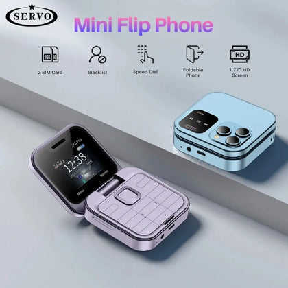 Telefon de buzunar pliabil Flip Phone 4.5 cm i16 Pro, Dual SIM, camera, Bluetooth MP4