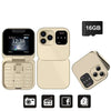Telefon de buzunar pliabil Flip Phone 4.5 cm i16 Pro, Dual SIM, camera, Bluetooth MP4