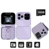 Telefon de buzunar pliabil Flip Phone 4.5 cm i16 Pro, Dual SIM, camera, Bluetooth MP4