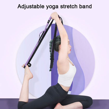 Curea pentru yoga, pilates, gimnastica, cu 10 bucle