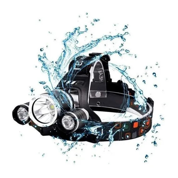Lanternă frontală LED impermeabilă, reîncărcabilă prin USB, 30W, cu zoom, pentru exterior, luminoasă