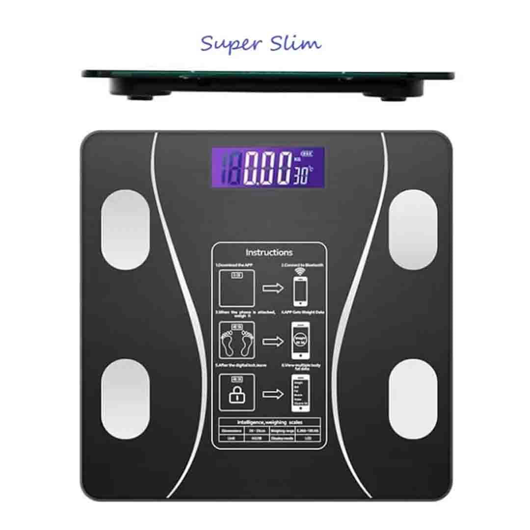 Cantar Corporal de Baie, Ecran Digital Iulminat, Conexiune BlueTooth, 180kg