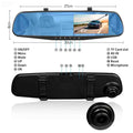 Oglinda retrovizoare DVR, Camera fata-spate, FullHD 1080p, Night Vision