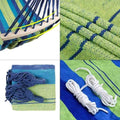 Hamac din Bumbac, 190x150 CM, Dublu, 150KG rezistenta, Distantiere Lemn, Rucsac Transport