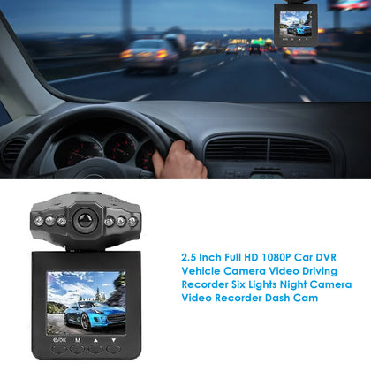 Cameră DVR auto de 5" FHD 1080P - șase lumini de vedere nocturnă, înregistrator video auto