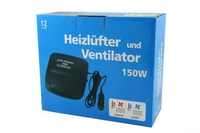 Aeroterma si ventilator auto 12V 150W cu alimentare la priza de bricheta