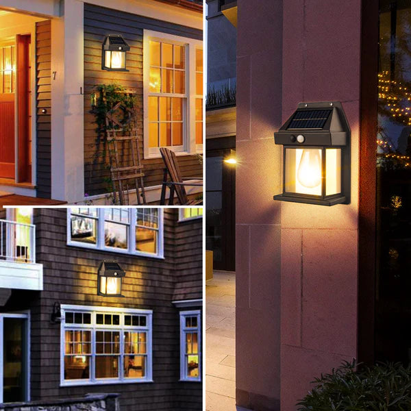 Lampa solare de perete cu bec LED