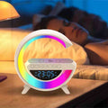 Boxa Bluetooth Multifunctionala 3 in 1, Lampa LED RGB, Boxa Bluetooth, Incarcator Telefon Wireless, Lumina RGB, Alb