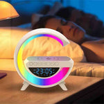 Boxa Bluetooth Multifunctionala 3 in 1, Lampa LED RGB, Boxa Bluetooth, Incarcator Telefon Wireless, Lumina RGB, Alb