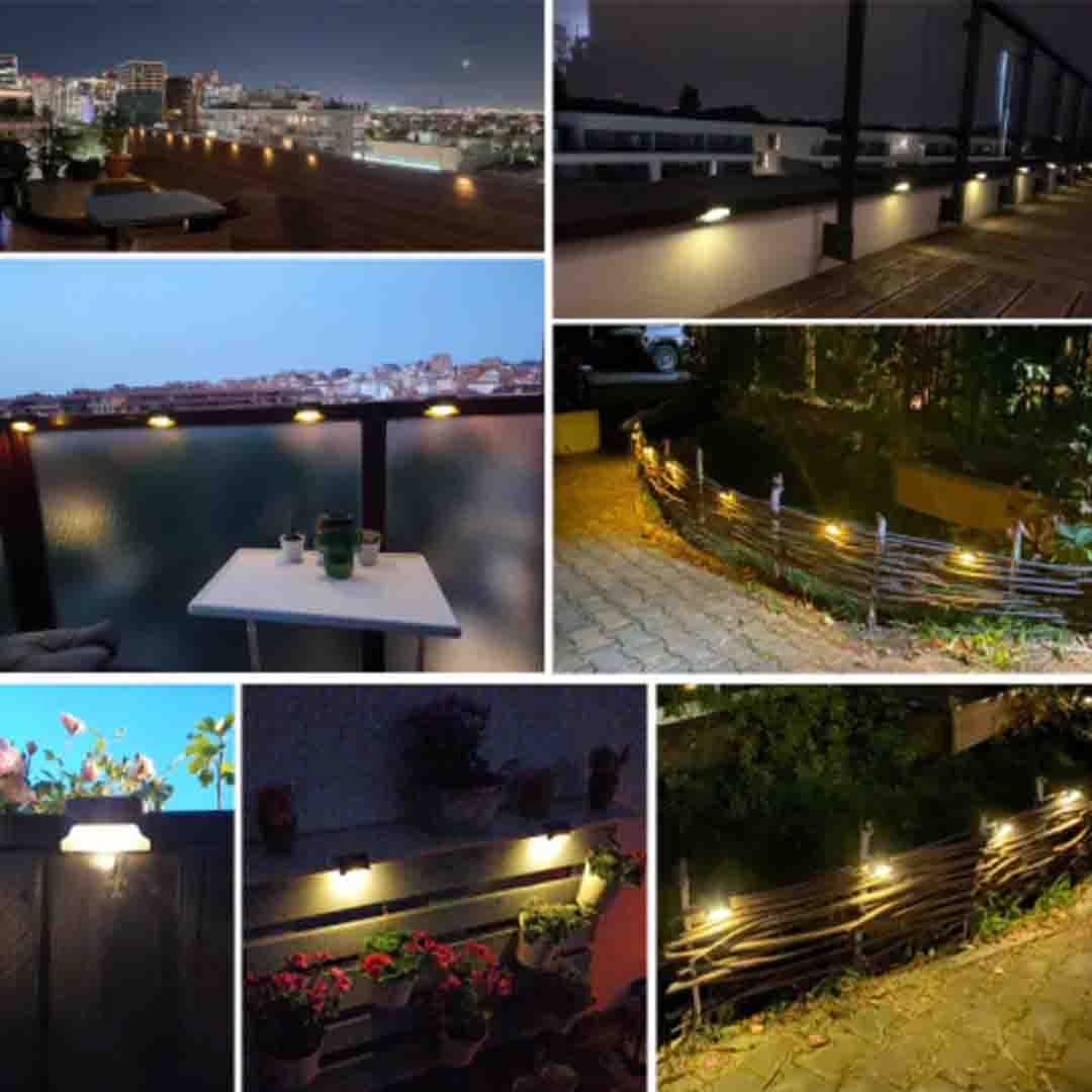 PACHET 4x Lampi Solare Trepte, Scara sau Balustrada, LED, IP65