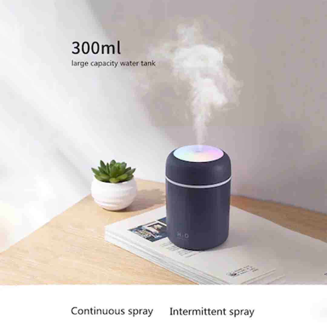 Umidificator, Diffuser pentru Casa, Birou sau Masina, LED, 300mL