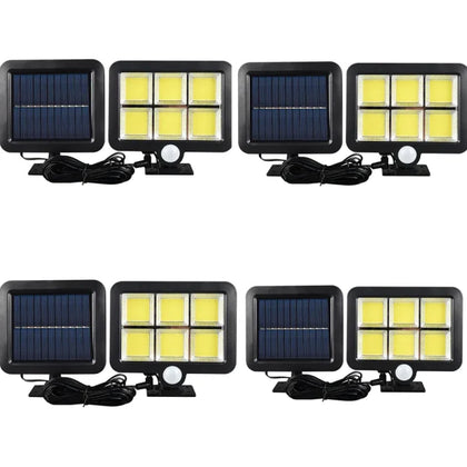 Set de 4 Lampi LED solara de exterior GL-8 COB - cu senzor de miscare