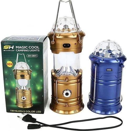 Felinar pliabil de camping cu o lampă disco