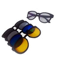 Ochelari de soare eleganți Magic Vision cu lentile magnetice cu schimbare rapidă, 5 culori diferite