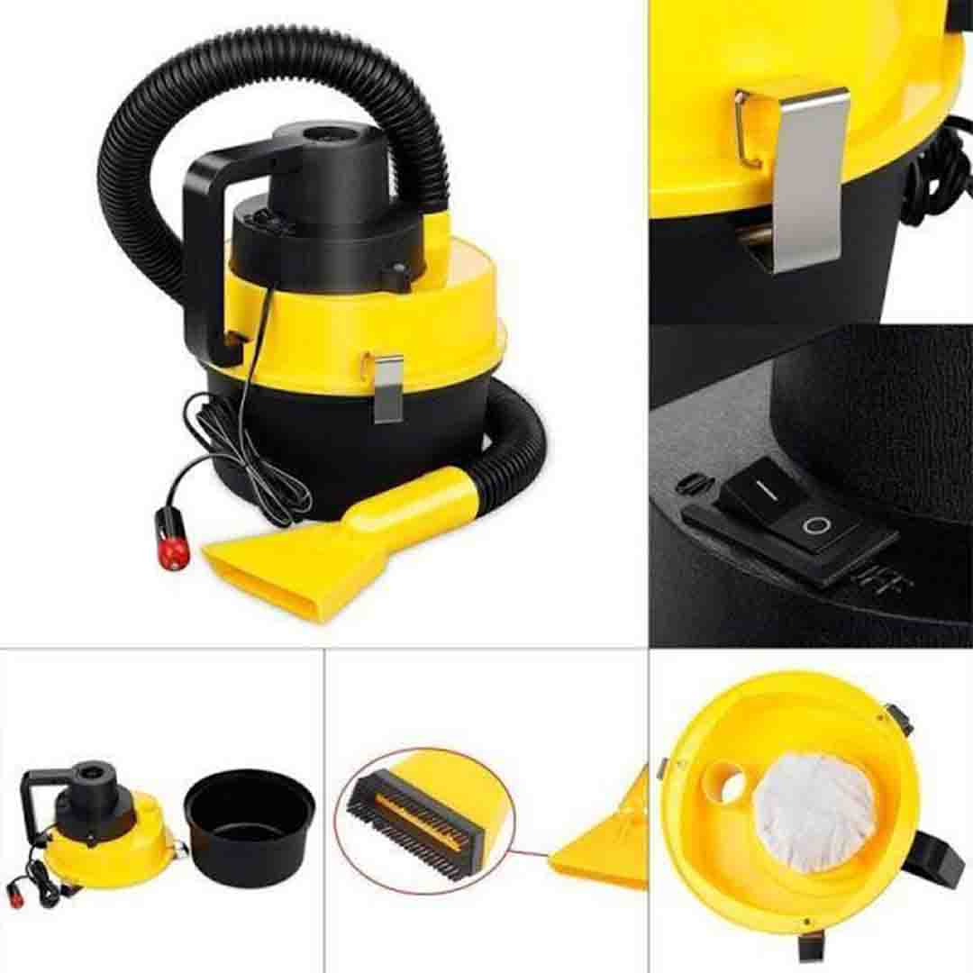 Aspirator Auto 12V, Aspirare Uscata sau Umeda, 100W, Rotund, 3L