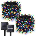 Instalatie cu incarcare solara, 100 LED-multicolor