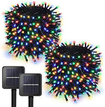 Instalatie cu incarcare solara, 100 LED-multicolor