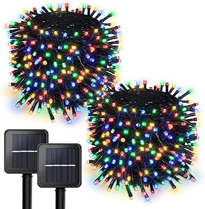 Instalatie cu incarcare solara, 100 LED-multicolor