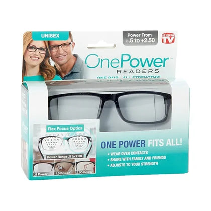 Ochelari pentru citit, cu dioptrii variabile, +5/+2.5 One Power