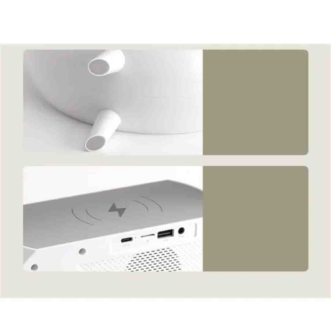 Boxa Bluetooth Multifunctionala 3 in 1, Lampa LED RGB, Boxa Bluetooth, Incarcator Telefon Wireless, Lumina RGB, Alb