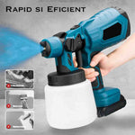 Pistol de Vopsit, 2 Acumulatori de 48V, Rezervor 800mL, 650mL/min