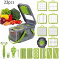 Razatoare Julienne pentru morcovi, cartofi, salată de fructe cu strecurătoare, coș recipient