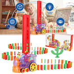 Tren interactiv cu piese domino, Electric, 60 piese, cu lumini si sunete