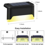 PACHET 4x Lampi Solare Trepte, Scara sau Balustrada, LED, IP65