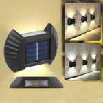 PACHET 4x Lampi Solare Bidirectionale, Exterioare pentru Perete, Iluminare Sus-Jos, IP55