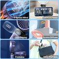 Mini ventilator silentios cu afisaj LED