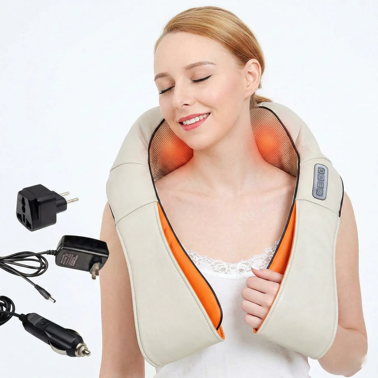 Relaxează-ți mușchii și elimină durerea.Aparat de Masaj Cervical 24W.