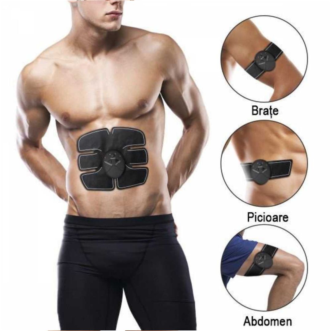 Aparat Remodelare Abdomen cu Electrostimulare EMS - SixPack Gym