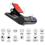 Camera Video Auto Tripla DVR, L300-1, Full-HD, 3 Camere - Fata/Spate/Interior, Ecran 4'', G Senzor, 170 grade 12/24V