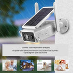 Camera de Supraveghere Solara, FULL HD 1080p, Wireless, Microfon si Difuzor, IP65, Alarma, IR Night Vision