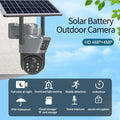 Camera De Supraveghere Cu Panou Solar,4G,Senzor De Miscare,Lentile Duble,4G HD 8MP