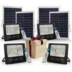 SET DE 4 BUCATI -Proiector Solar 200W Lampa cu incarcare solara cu Panou Solar si Telecomanda +CADOU SURPRIZA
