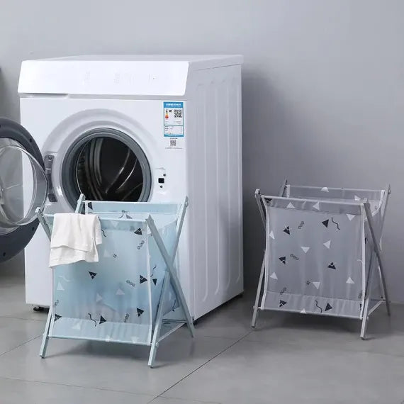 Cos pentru rufe pliabil, usor de depozitat, design creativ, imprimeu grafic, multicolor
