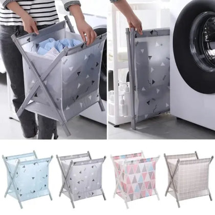 Cos pentru rufe pliabil, usor de depozitat, design creativ, imprimeu grafic, multicolor